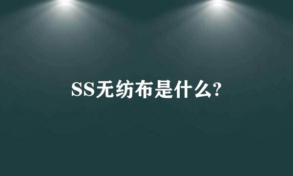 SS无纺布是什么?