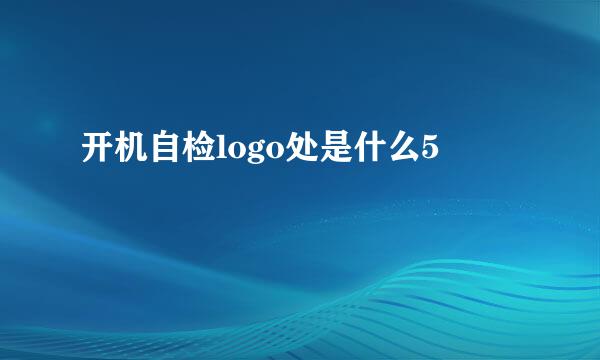 开机自检logo处是什么5