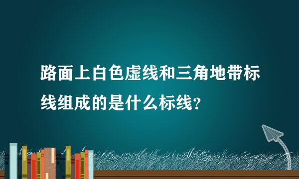 路面上白色虚线和三角地带标线组成的是什么标线？