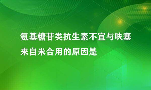 氨基糖苷类抗生素不宜与呋塞来自米合用的原因是