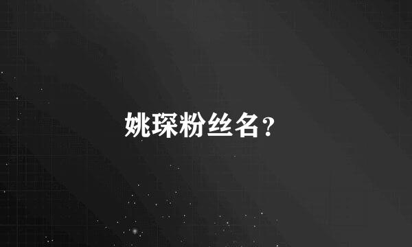 姚琛粉丝名？