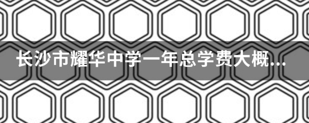 长沙市耀华中学一年总学费大概多少？