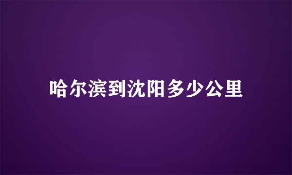 哈尔滨到沈阳多少公里