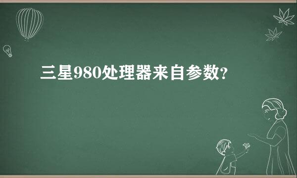 三星980处理器来自参数？