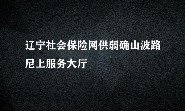 辽宁社会保险网供弱确山波路尼上服务大厅