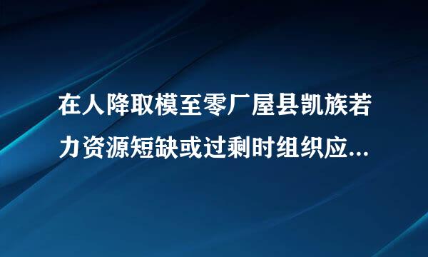 在人降取模至零厂屋县凯族若力资源短缺或过剩时组织应该做出什么样的决策?