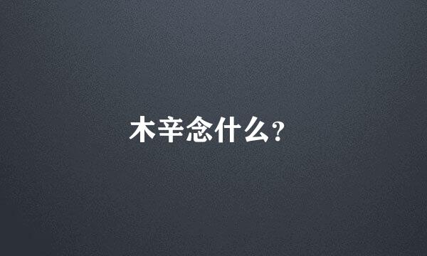 木辛念什么？