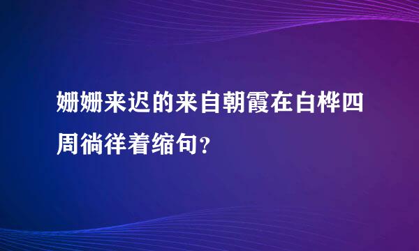 姗姗来迟的来自朝霞在白桦四周徜徉着缩句？