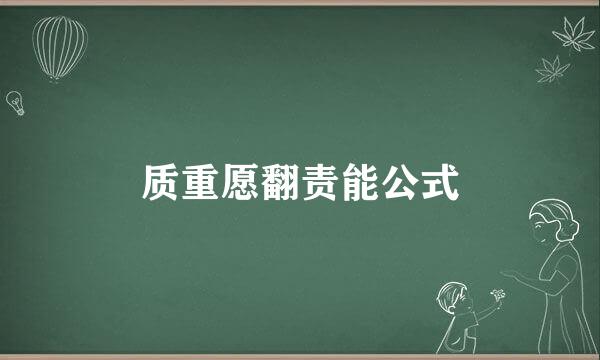 质重愿翻责能公式