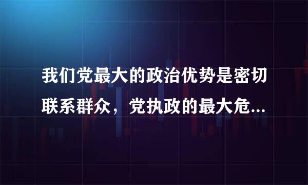 我们党最大的政治优势是密切联系群众，党执政的最大危险是脱离群财众。()