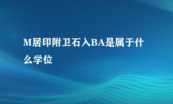 M居印附卫石入BA是属于什么学位