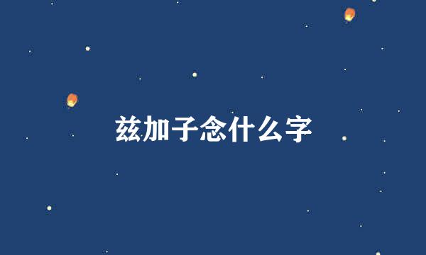 兹加子念什么字