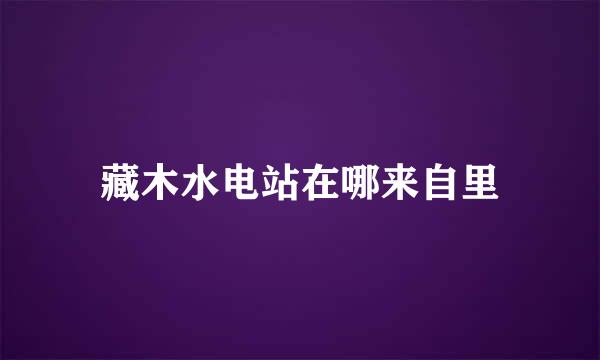 藏木水电站在哪来自里