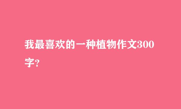 我最喜欢的一种植物作文300字？