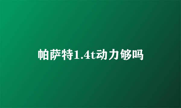 帕萨特1.4t动力够吗