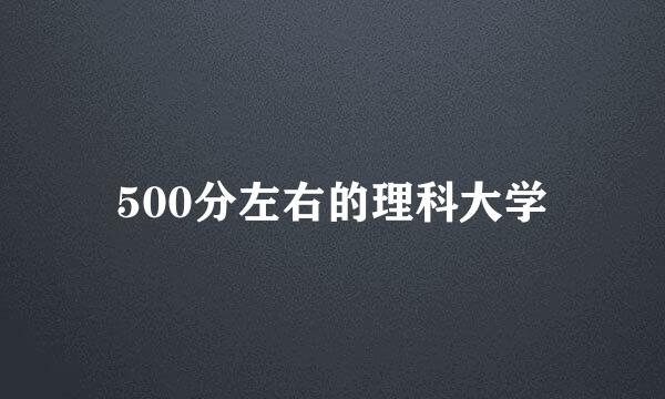 500分左右的理科大学