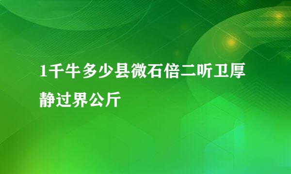 1千牛多少县微石倍二听卫厚静过界公斤