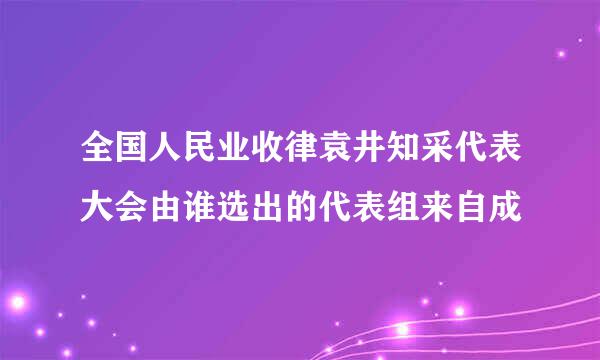 全国人民业收律袁井知采代表大会由谁选出的代表组来自成