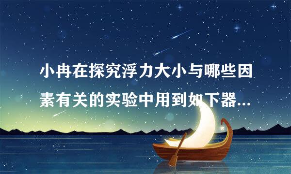 小冉在探究浮力大小与哪些因素有关的实验中用到如下器材最小刻度为