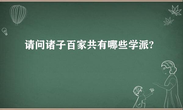 请问诸子百家共有哪些学派?