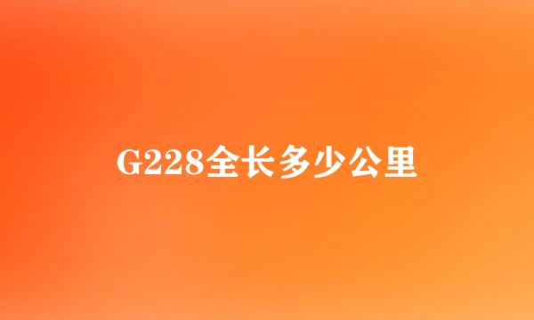 G228全长多少公里