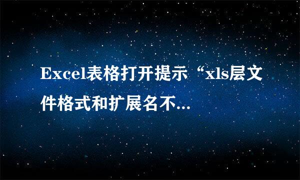 Excel表格打开提示“xls层文件格式和扩展名不匹配，文件可能已损坏或不安全”