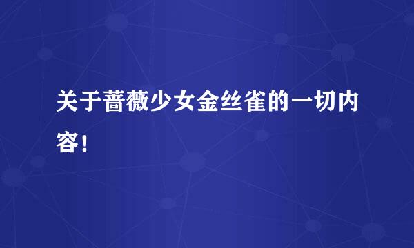 关于蔷薇少女金丝雀的一切内容！