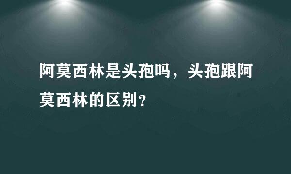 阿莫西林是头孢吗，头孢跟阿莫西林的区别？