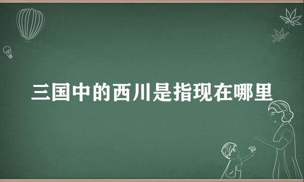 三国中的西川是指现在哪里