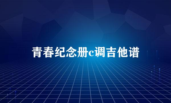 青春纪念册c调吉他谱