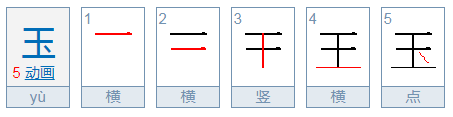 玉的笔顺笔画顺序来自