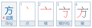 方字的笔顺怎么写？