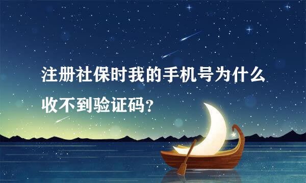 注册社保时我的手机号为什么收不到验证码？