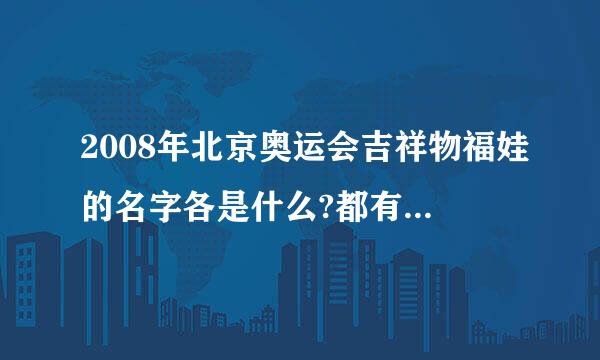 2008年北京奥运会吉祥物福娃的名字各是什么?都有什么含义?