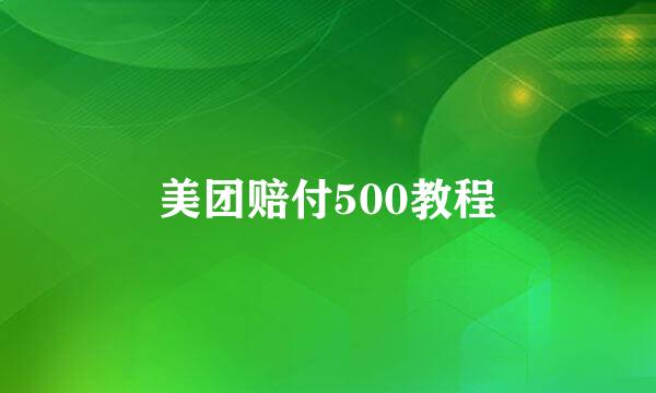 美团赔付500教程