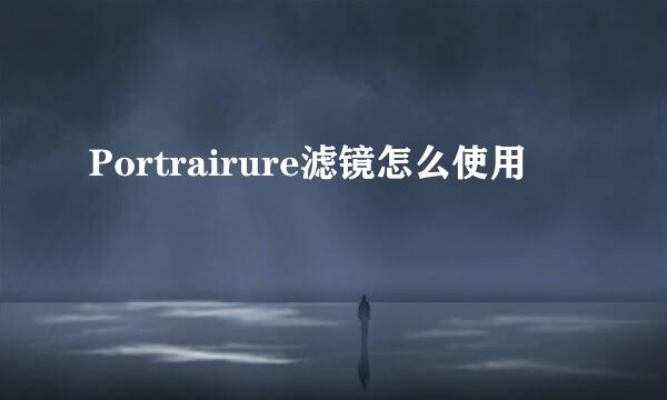 Portrairure滤镜怎么使用