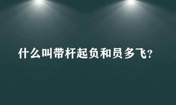 什么叫带杆起负和员多飞？