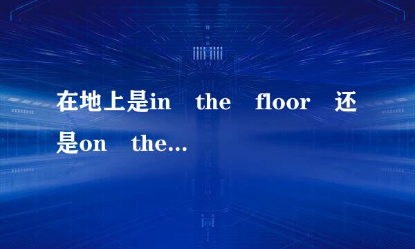 在地上是in the floor 还是on the floor