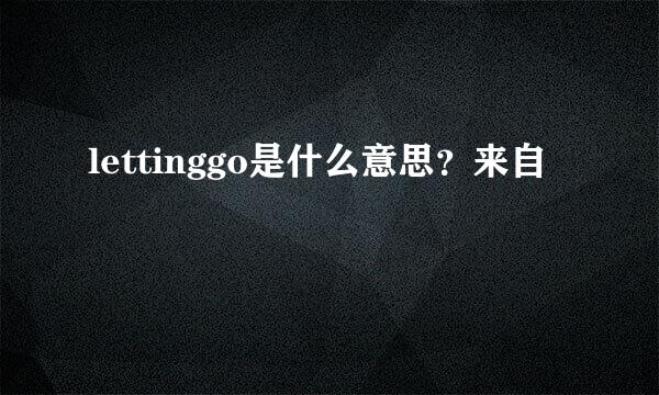 lettinggo是什么意思？来自