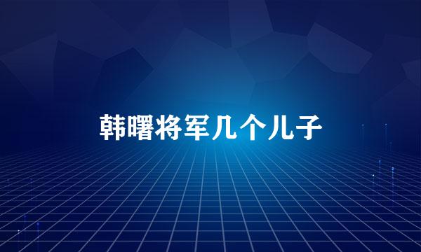 韩曙将军几个儿子