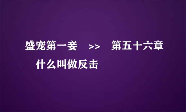 盛宠第一妾 >> 第五十六章 什么叫做反击