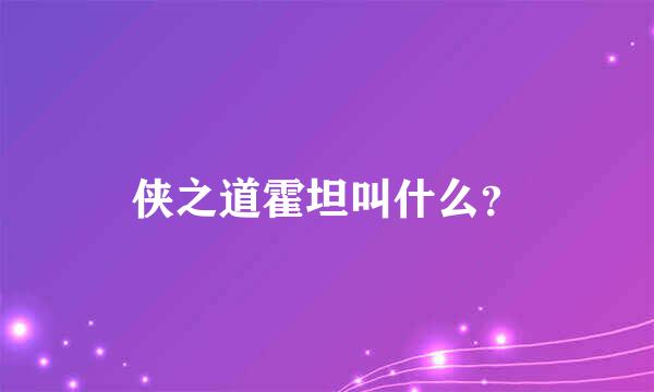 侠之道霍坦叫什么？