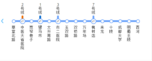 成都地铁4号来自线路线图