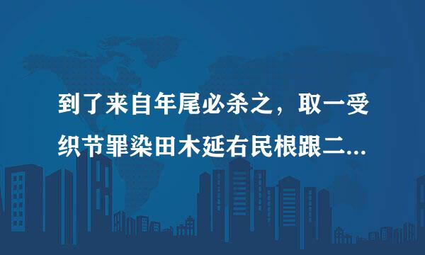 到了来自年尾必杀之，取一受织节罪染田木延右民根跟二五六分，打一生肖