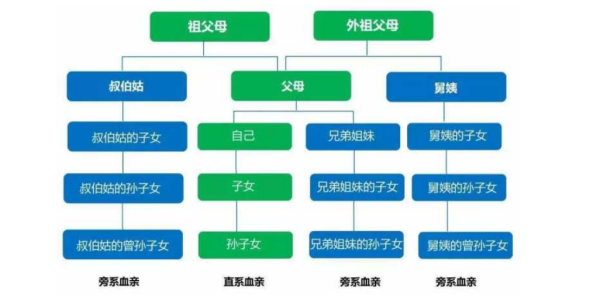 血缘关系几代就没了