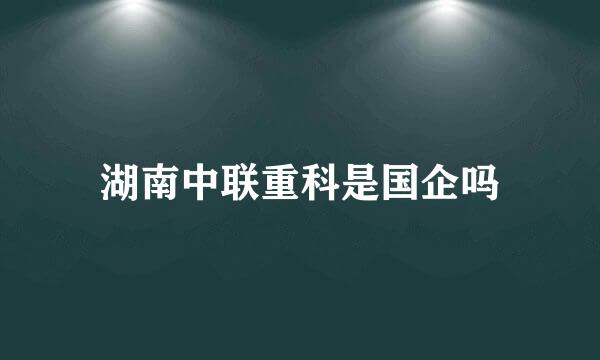 湖南中联重科是国企吗