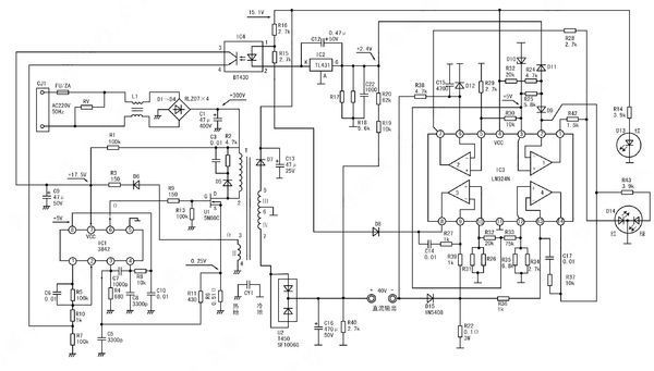 绿源48v电动车充电器电路图