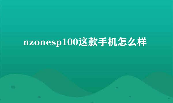 nzonesp100这款手机怎么样