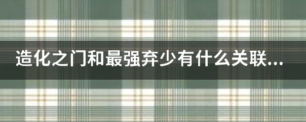 造化之门和最强弃少有什么关联吗？