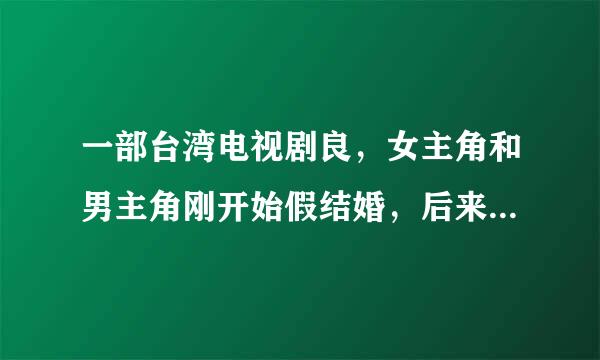 一部台湾电视剧良，女主角和男主角刚开始假结婚，后来互相喜欢对方！男主角家很有钱，是开宾馆游乐园的要把